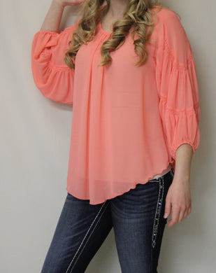 Yahada | Sheer Top Coral