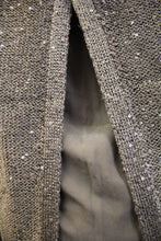 Yahada | Sequin Knit Sweater with  Bow Black