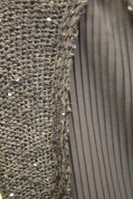 Yahada | Sequin Knit Sweater with Pleated Back Black