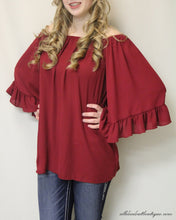 Yahada | Off The Shoulder Tunic Burgundy