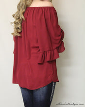 Yahada | Off The Shoulder Tunic Burgundy