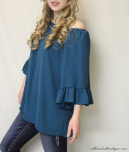 Yahada | Off The Shoulder Tunic Teal