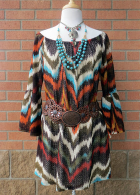 Yahada | Chevron Tunic Dress