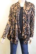Yahada | Vintage Floral Print Cardigan Taupe - All Decd Out