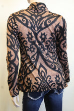 Yahada | Vintage Floral Print Cardigan Taupe