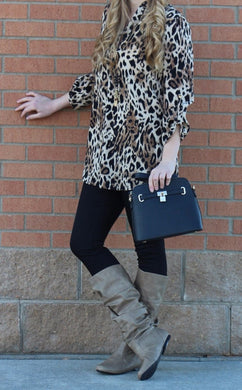 Yahada | Leopard Tunic Top