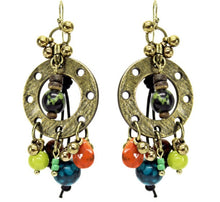 Treska | Metal Disc Earrings with Dangle - All Decd Out
