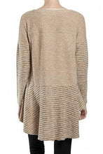 A'reve | High Low Sweater Taupe - All Decd Out