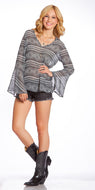 2 Tee Couture | Aztec Print Top Black - All Decd Out