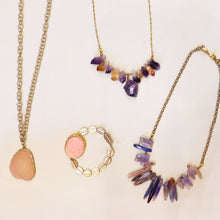 ADO Pink Stone Gold Chain Necklace | All Dec'd Out