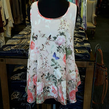 Entro | Peach Floral Print Sleeveless Blouse - All Decd Out