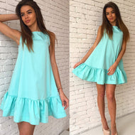 2017 Women's Vestidos Sexy Ruffles Dress Summer Sleeveless Casua - All Decd Out