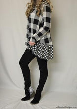 All Dec'd Out | White and Black Plaid Long Sleeve