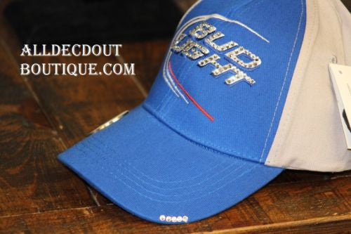 Bud Light Embellished Blue/Grey Ball Cap | All Dec