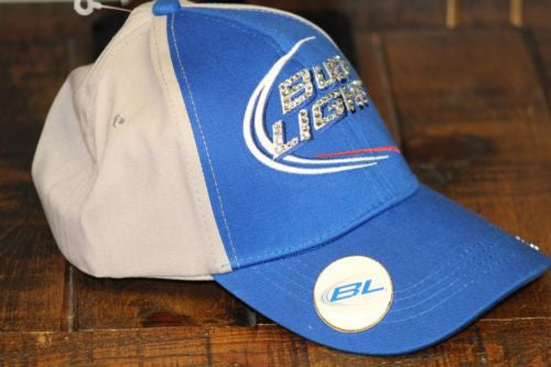 Bud Light Embellished Blue/Grey Ball Cap | All Dec display picture 1